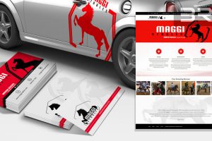 Maggi Stables logo and website design