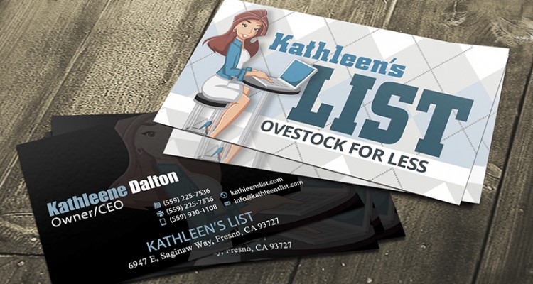 Kathleens List Logo and Business Card Design,business card design, business cards, card design, logo design, logo