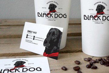 Black Dog Coffee and Business Card Design